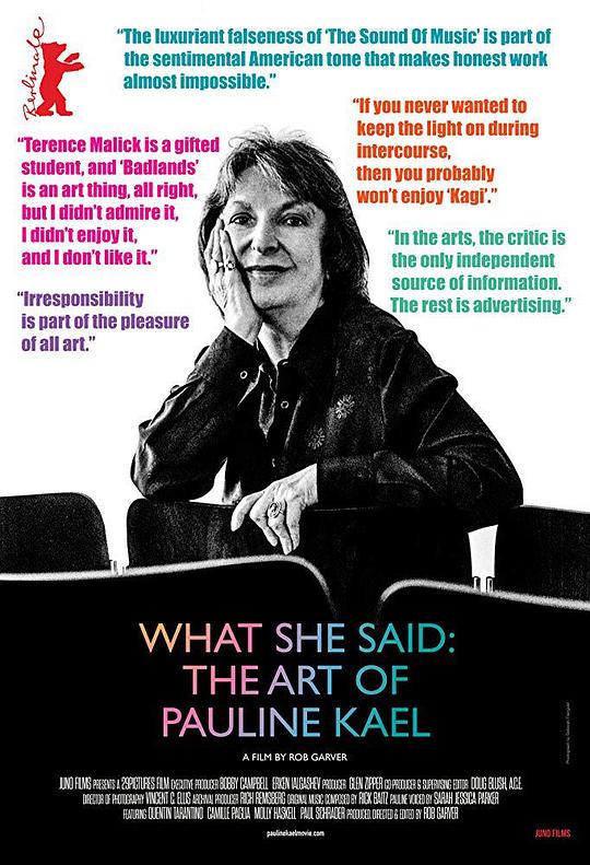 她之言：宝琳·凯尔的艺术 What She Said: The Art of Pauline Kael (2018)
